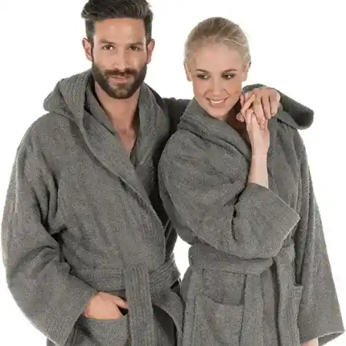 Bathrobe for man and women solid color terry towel soft fabric hooded gulaclassic (7)