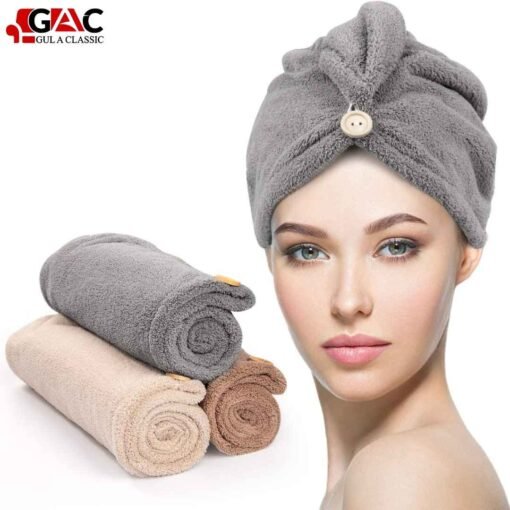 Cap Towel for quick hair drying and after shower use for women and girls turben towel gulaclassic (1)