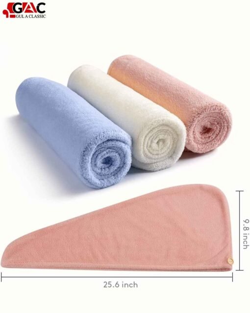 Cap Towel for quick hair drying and after shower use for women and girls turben towel gulaclassic (7)