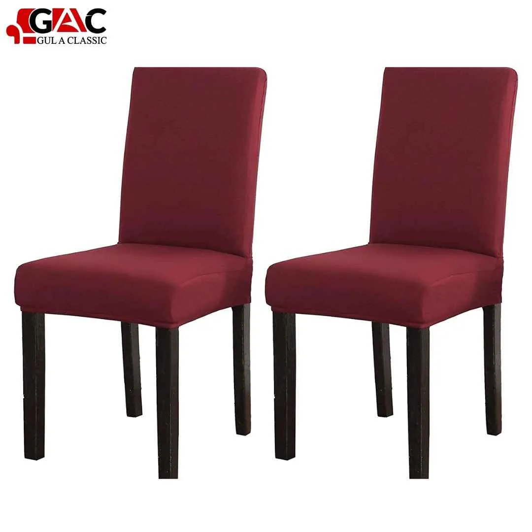 Dining Chair Covers - Cotton Jersey - Maroon