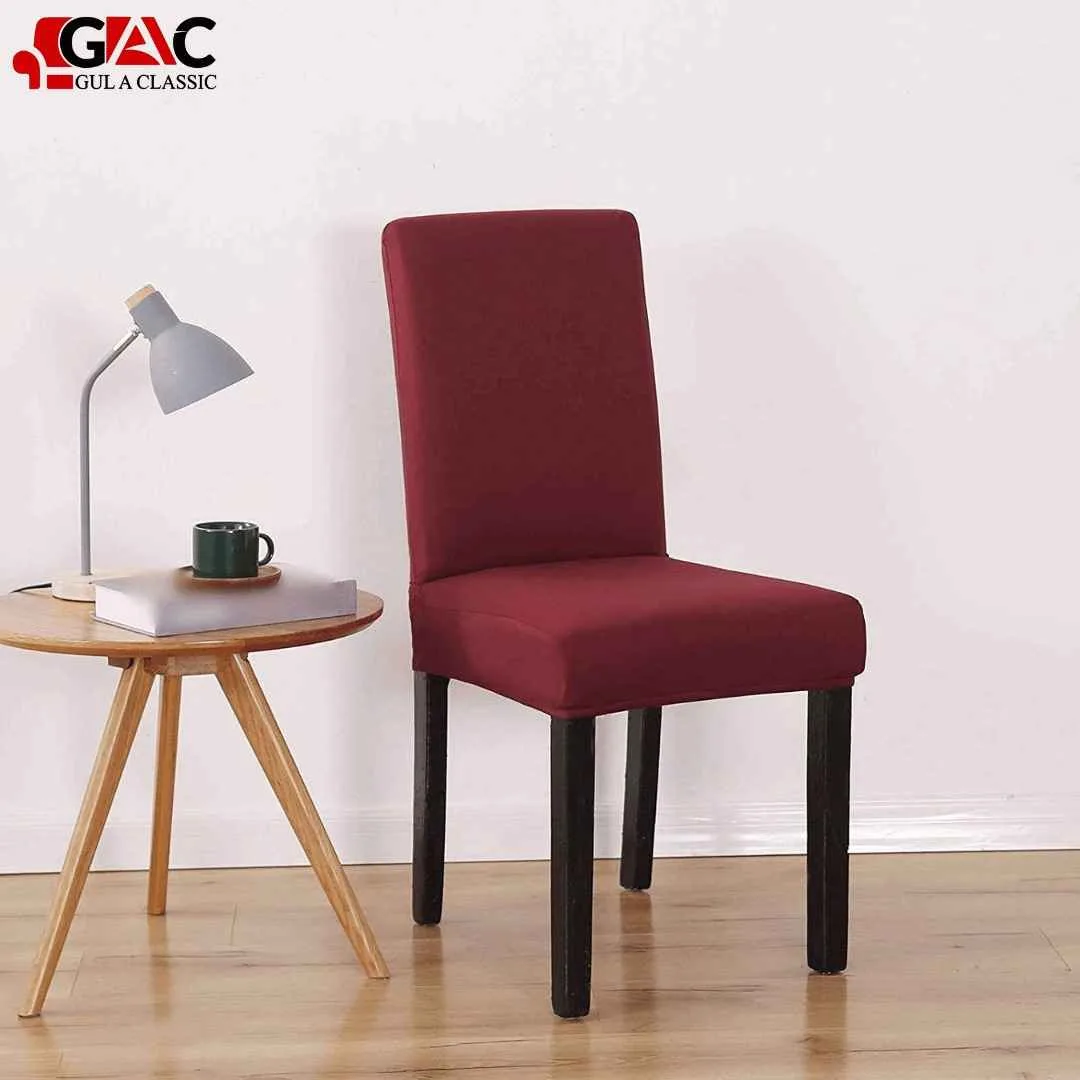 Alternative view of Dining Chair Covers - Cotton Jersey - Maroon