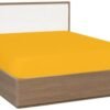 Fitted mattress cover in yellow color