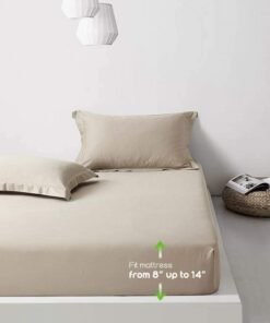 Fitted Bed Sheets- Camel