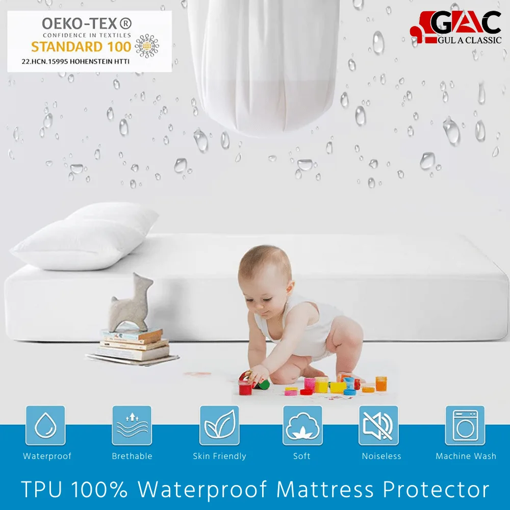 Alternative view of Waterproof Mattress Cover for King, Queen, and Single Mattress White