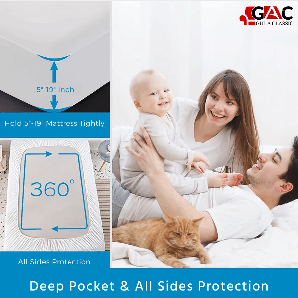 Waterproof Mattress Cover for King, Queen, and Single Mattress Camel - Image 3