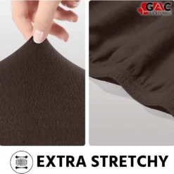 L shape sofa covers for living room sofa to protect from dust and dirt. Dark Brown 2