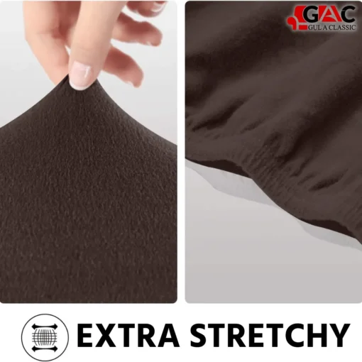 L shape sofa covers for living room sofa to protect from dust and dirt. Dark Brown 2