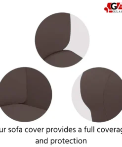 L shape sofa covers for living room sofa to protect from dust and dirt. Dark Brown 1