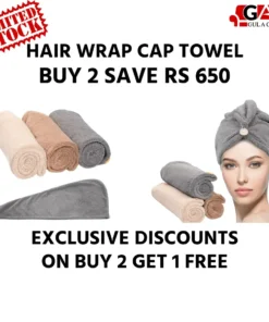 BUY 2 AND GET 1 FREE HAIR WRAP TOWEL FOR WOMEN AND KIDS