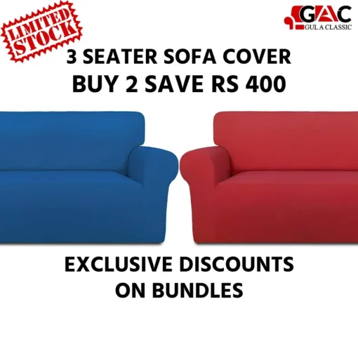 Sofa Covers for 3 Seater bundle offer buy 2 pieces of 3 seater sofa cover and save rs 400 exclusive discount gulaclassic