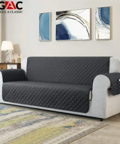 Quilted Sofa Cover for sofa protection in Grey color