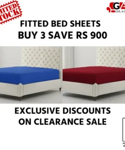 Pack of 3 Fitted Bed Sheets for Single Bed - Clearance Sale - Random Colors