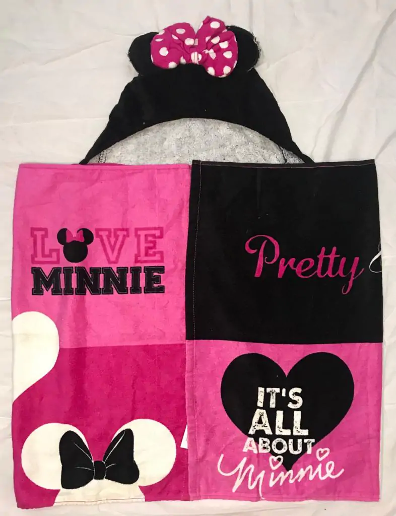 Kids Shower Wrap - Kids Hooded Towel Bath Towel minnie mouse