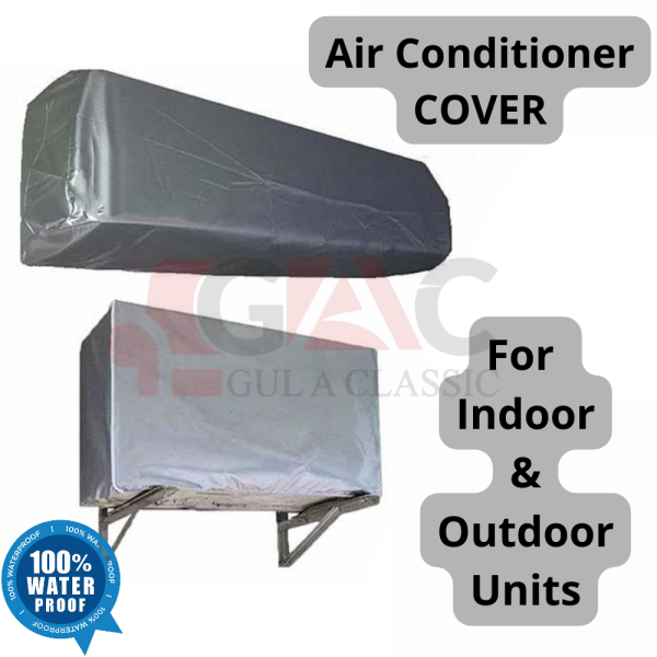 Appliances Cover, Grey Color, Gul A Classic, AC, Fan,Air Condition,Pedestal Fan Cover, parachute Fabric. gulaclassic 1 ton - 1.5 tons - 2 tons - Waterproof And Dustproof