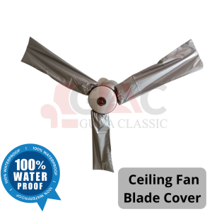 Gul A Classic - Ceiling Fan Blade Cover - Fabric Parachute - Color Solid - Silver Grey - Waterproof And DustProof - Rust and Dust Protection in Winters - Gul A Classic - (4)
