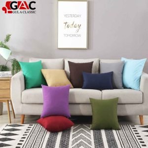 cushion covers for living room sofa sets throw pillows liviing room cushion covers solid colors Cotton Jersey zipper closure Stretchable Fabric (1)
