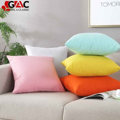 cushion covers for living room sofa sets throw pillows liviing room cushion covers solid colors Cotton Jersey zipper closure Stretchable Fabric (3)