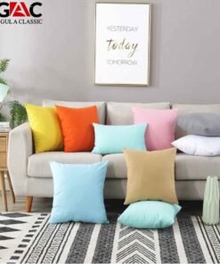 cushion covers for living room sofa sets throw pillows liviing room cushion covers solid colors Cotton Jersey zipper closure Stretchable Fabric (5)