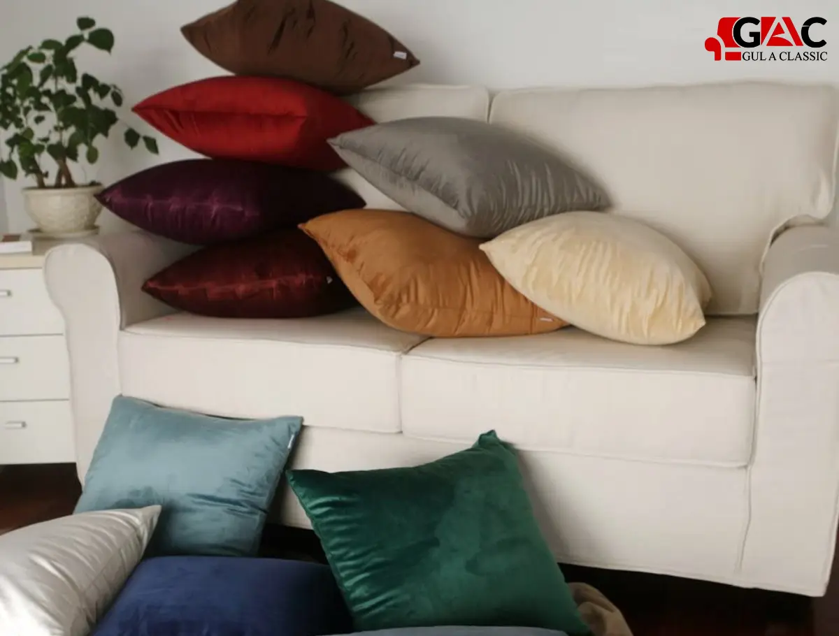 Velvet cushion cover all color soft fabric banner image