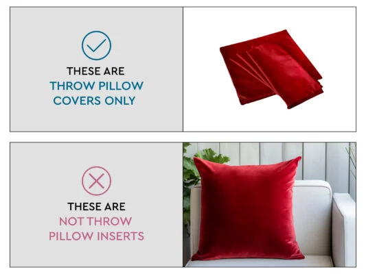 Gul A Classic plain velvet cushion cover with zipper for sofa and bedroom décor