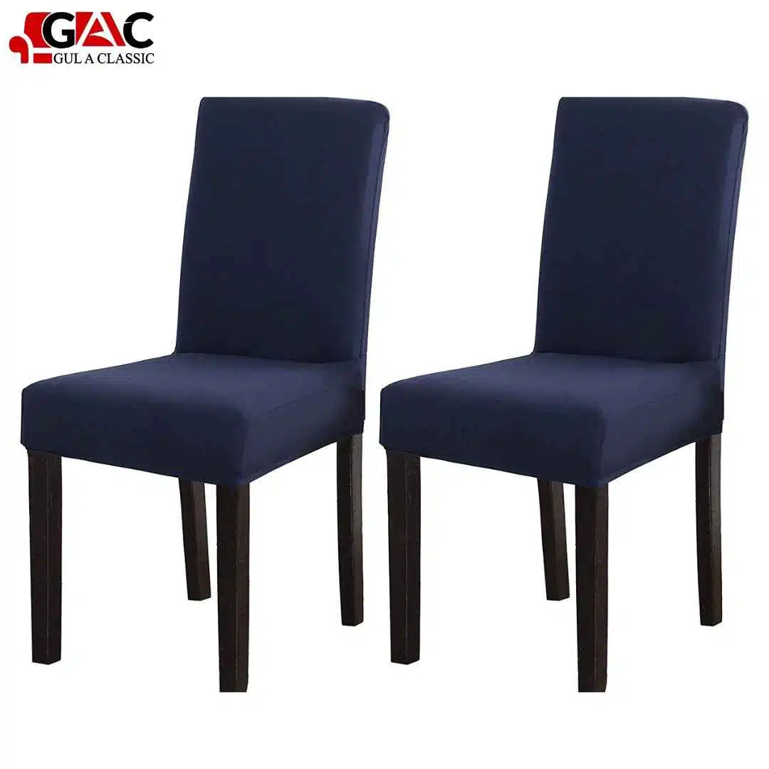 Dining Chair Covers - Cotton Jersey - Navy Blue
