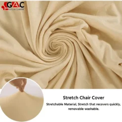 Dining-Chair-Covers-cotton-jersey-stretchable-solid-colors-for-dust-protection-camel (4)