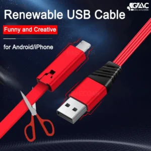 EcoCharge Cut & Fix Renewable USB Cable Gul A Classic Color Black (7)-min