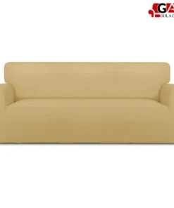 jersey sofa covers for living room in Camel Beige color stretchable cotton jersey fabric