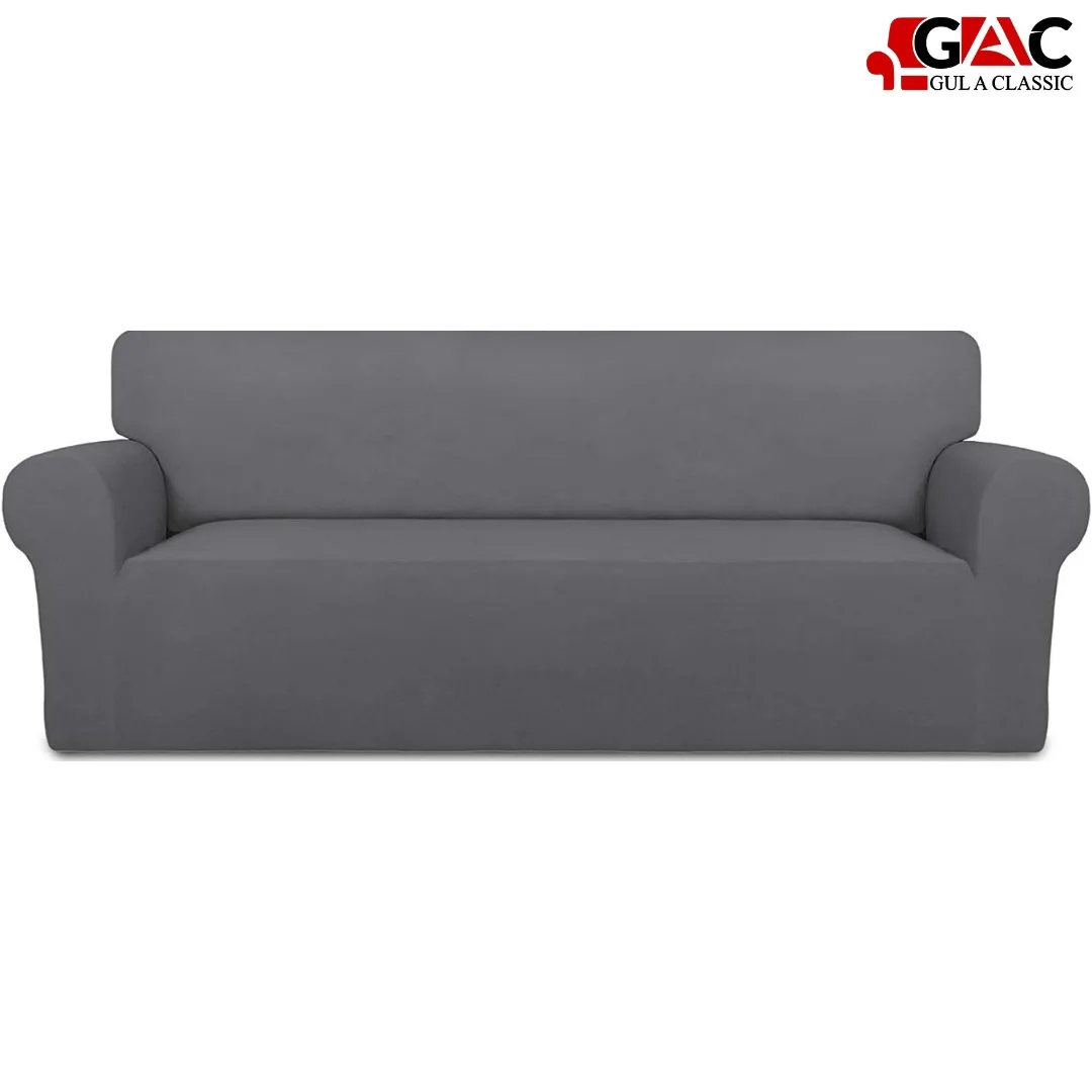 Jersey sofa covers for living room sofa in grey color