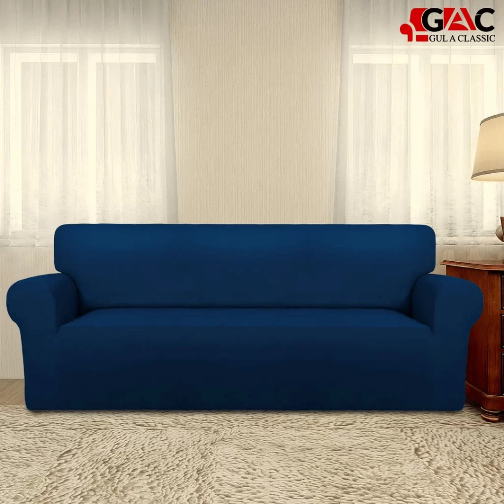 sofa covers for living room in navy blue color