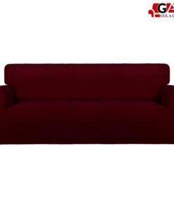 Jersey sofa covers for living room sofa in maroon color