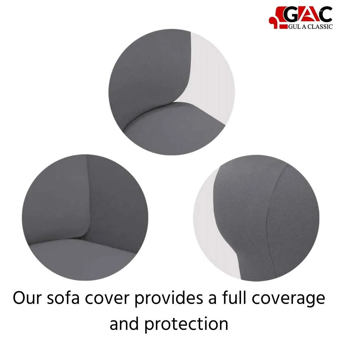 L Shape Sofa Covers for living room sofa in grey color