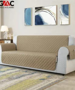 Quilted Sofa Cover for ;living room sofa in Beige color