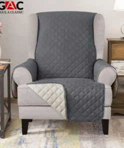 wing back chair cover for living room Grey color