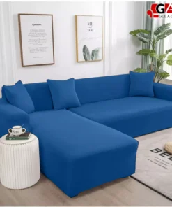 l shape sofa covers for living room sofa in royal blue color