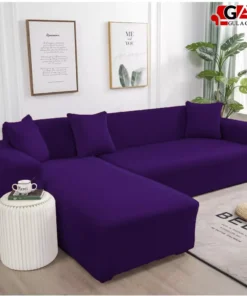 L Shape Sofa Covers for living room sofa in Purple color