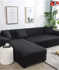 l shape sofa covers for living room sofa in black color