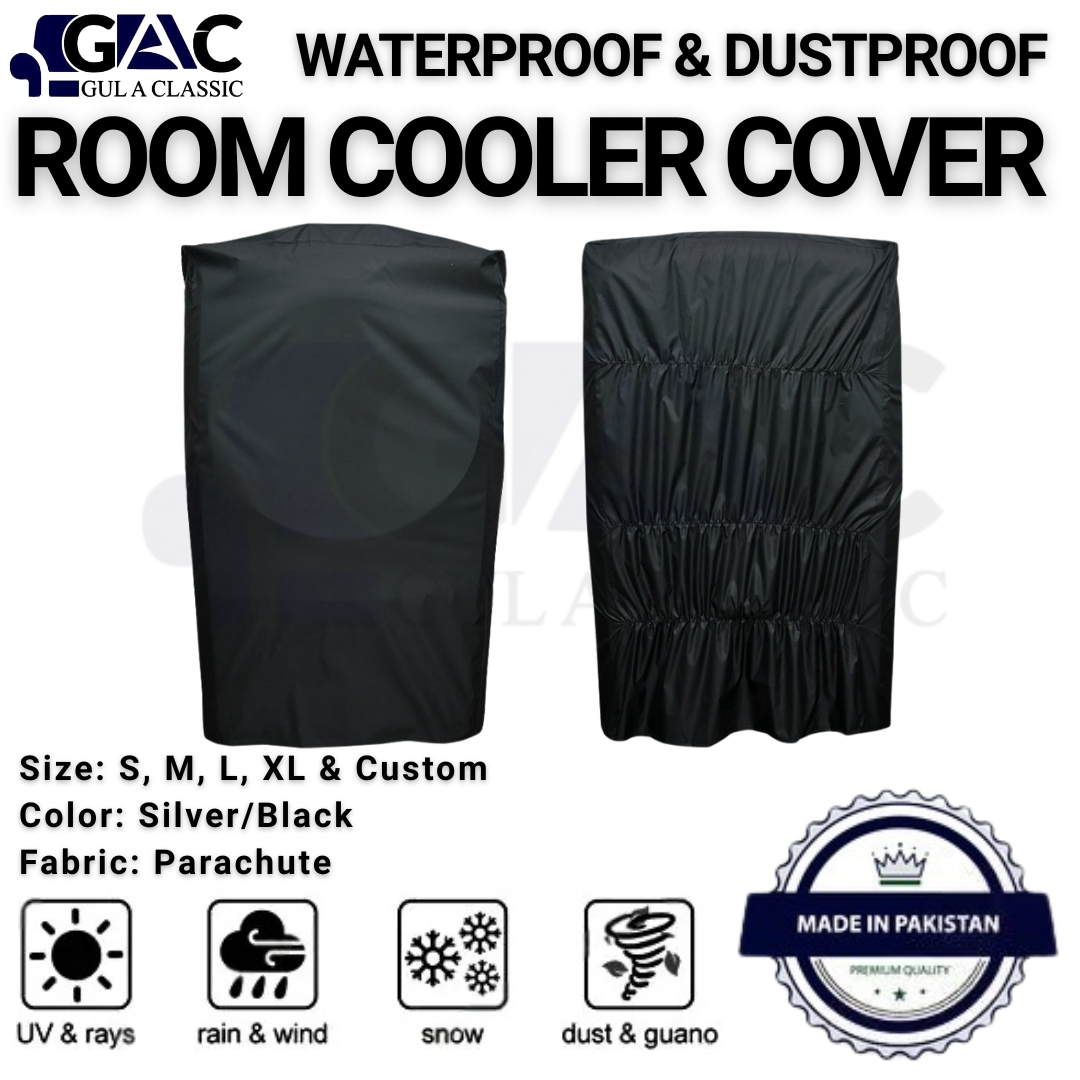 Waterproof room cooler cover made with heavy duty parachute fabric