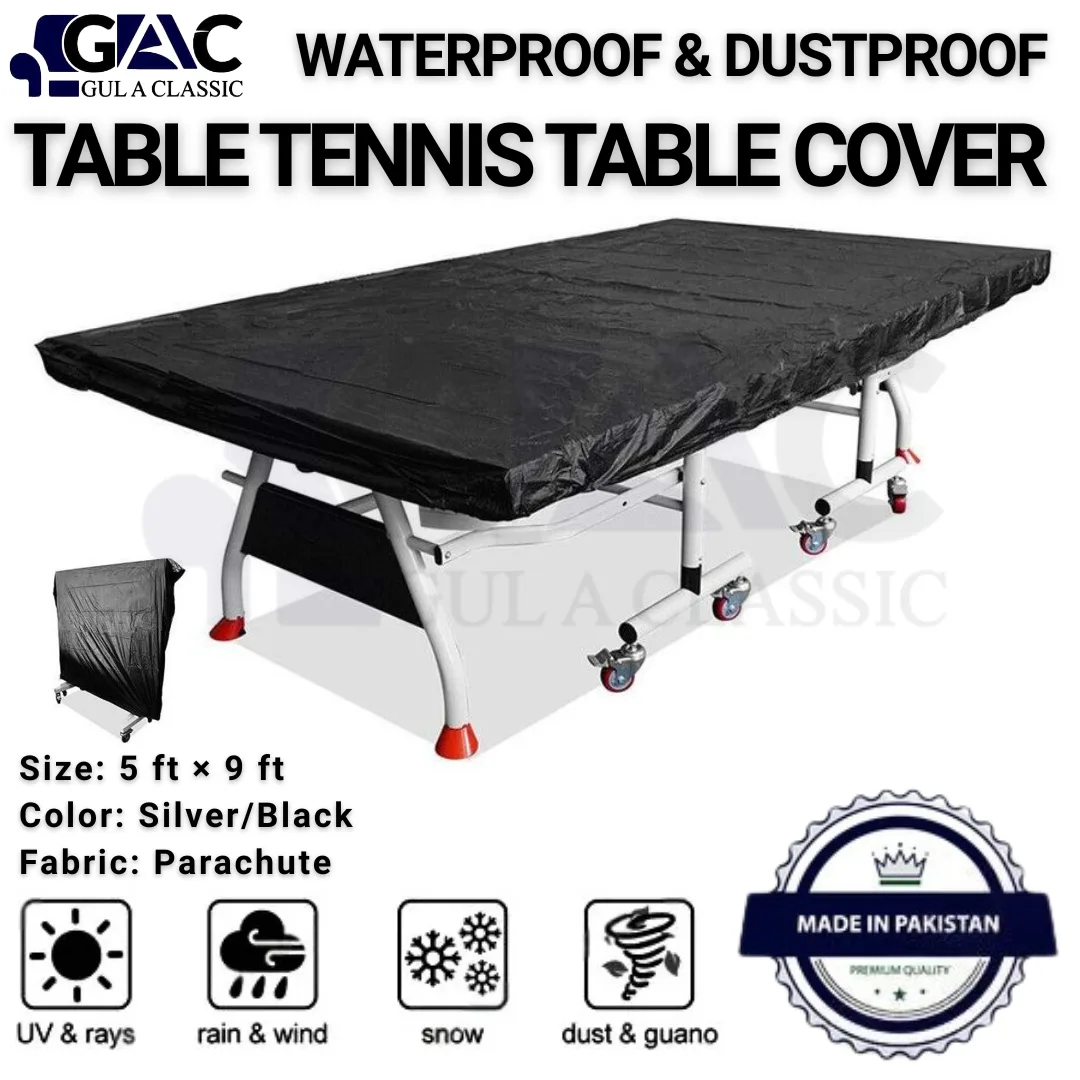 Waterproof table tennis table cover made with heavy duty parachute fabric