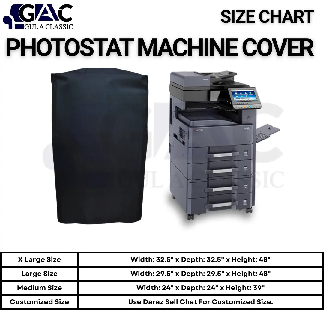 Gul A Classic Photostat Machine Size Chart for Kyocera and Canon